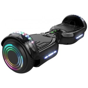 Hoverboard Hoverstar Preto Cromado com Bluetooth e Rodas LED – Crianças e Adolescentes