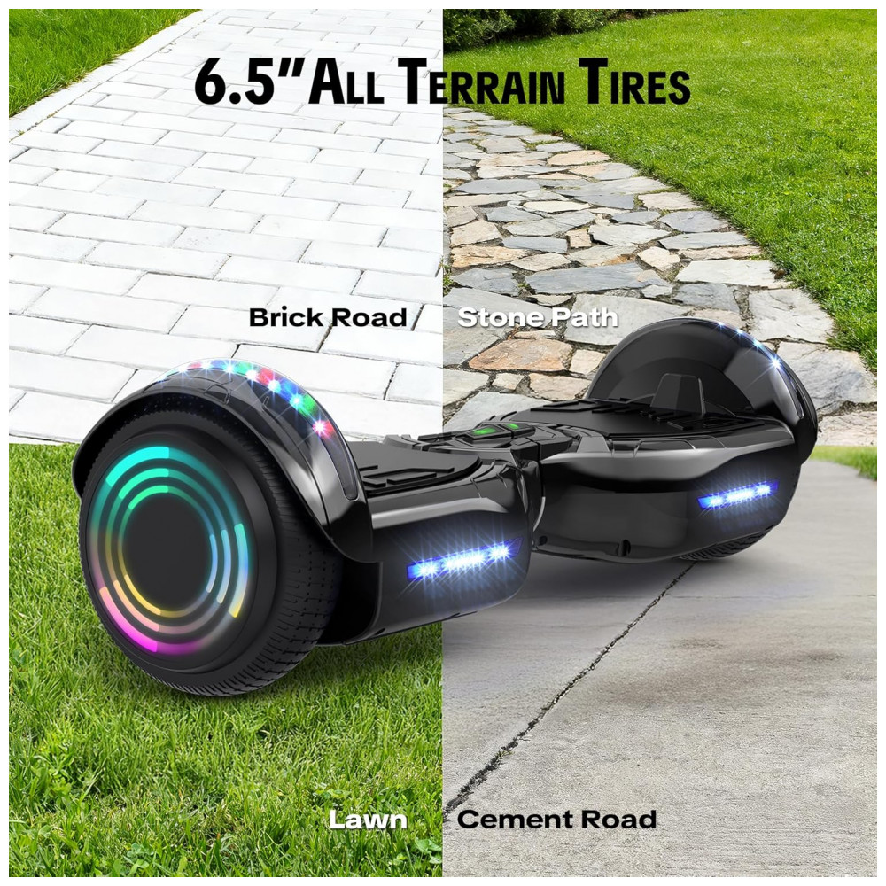 Hoverboard Hoverstar Preto Cromado com Bluetooth e Rodas LED – Crianças e Adolescentes - Imagem 7