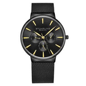 Relógio Masculino Stuhrling Monaco 3931 Quartzo 39mm Esportivo Preto