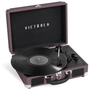 Vitrola Toca Discos 3 Velocidades sem fio com USB 45 RPM Roxo 110v VICTROLA VSC 550BT MAG SDF Violeta