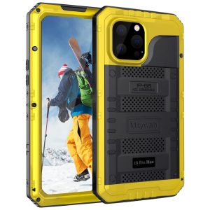 Capa para Iphone 13 Pro Max com Protetor de Tela Embutido e à Prova dÁgua Mitywah Amarela