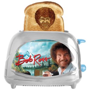 Torradeira 2 Fatias com Tema BobRoss Termostato Ajustável e Fácil de Limpar 110V 650W BobRoss Cinza e Azul