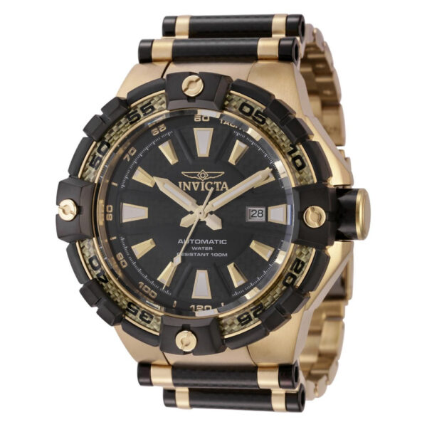 Relgio Masculino Bolt Automtico - 54mm. Ouro. Preto 38138, Invicta