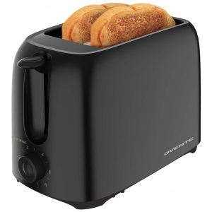 Torradeira Elétrica 2 Fatias com 6 Níveis de Tostagem e Bandeja de Migalhas Removível 110V 700W OVENTE TP2210B Preto