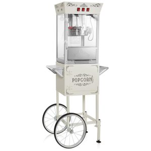 Pipoqueira Elétrica Vintage com Capacidade para 4L Acessórios e 50 Sacos 850W OLDE MIDWAY Creme