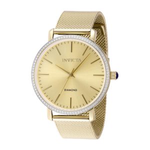 Relógio Invicta Elite Diamond Unissex com 032 Quilates de Diamantes 38mm Ouro 48748