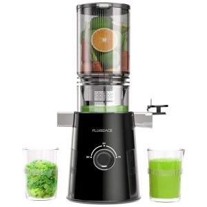 Extrator de Sucos a Frio Floisdace Máquina de Sucos com Mastigação Lenta e Bocal Aço Inox Fácil Limpeza Suco Puro