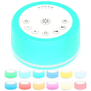 Máquina de Ruído para Dormir 30 Sons com Luz Ambiente Programável 110v COLOURNOISE Branco