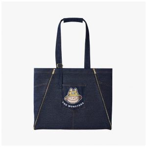 Avental Bolsa Denim dos Monstros: Lançamento Exclusivo Pop Mart