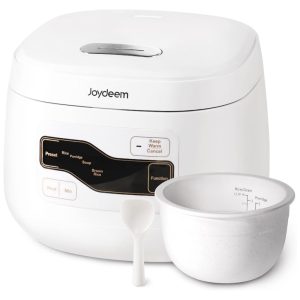 Panela de Arroz Elétrica de Cerâmica 2L com Display LED e 4 Menus Predefinidos 110V Joydeem FD20SW Branca