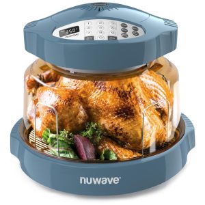 Panela Forno Infravermelho Elétrico com Temperaturas Ajustáveis 100 Predefinições e 50 Memória 110V 1500W Nuwave Azul