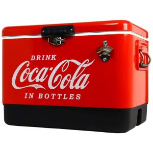Cooler Térmico Portátil 50 Litros com Alça e Abridor Coca Cola Vermelho