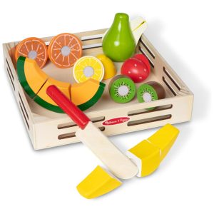 Kit de Frutas Destacáveis Infantil com Acessórios de Cozinha em Madeira para Crianças Acima de 3 Anos Melissa & Doug
