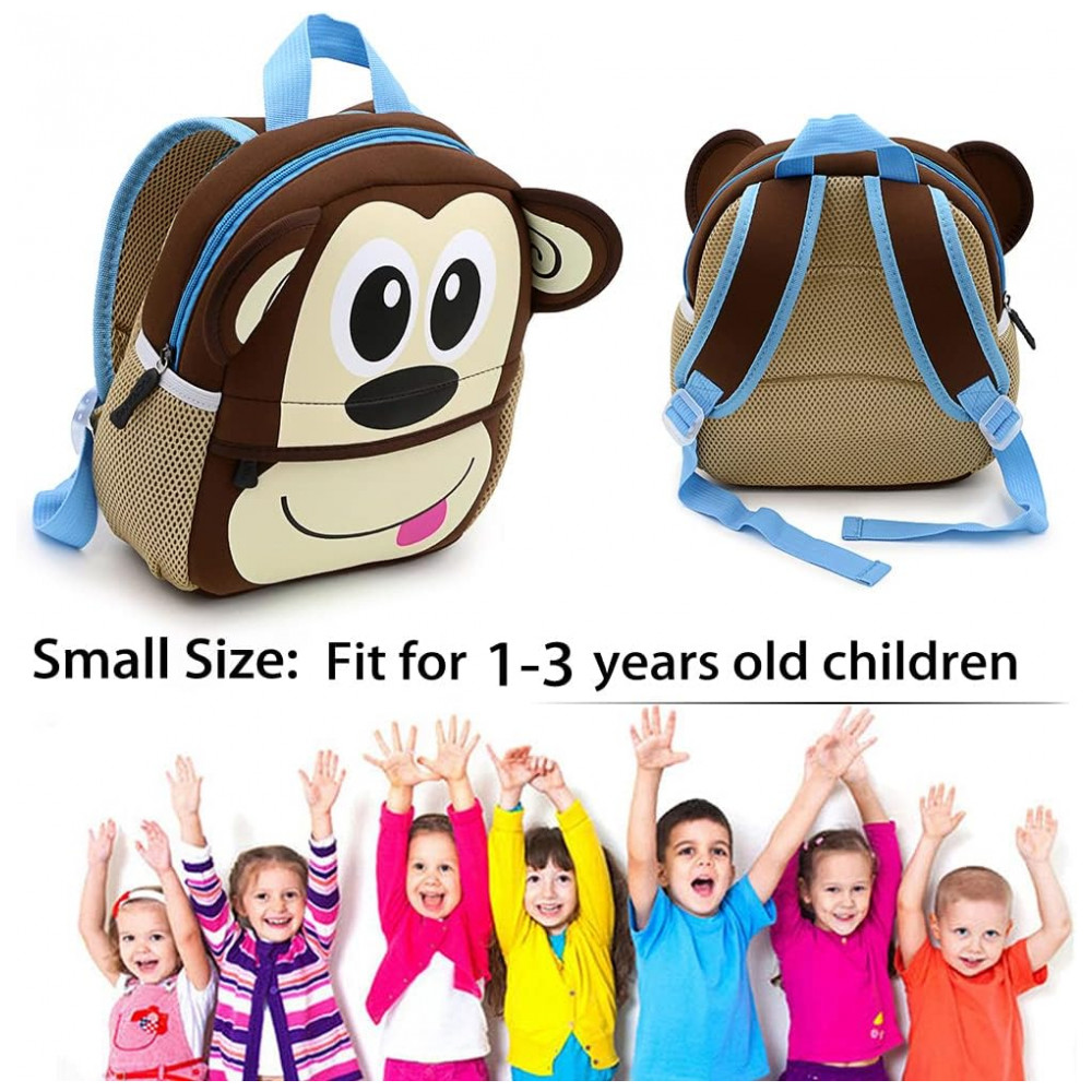Mochila infantil Hipiwe macaco em neoprene marrom - Imagem 2