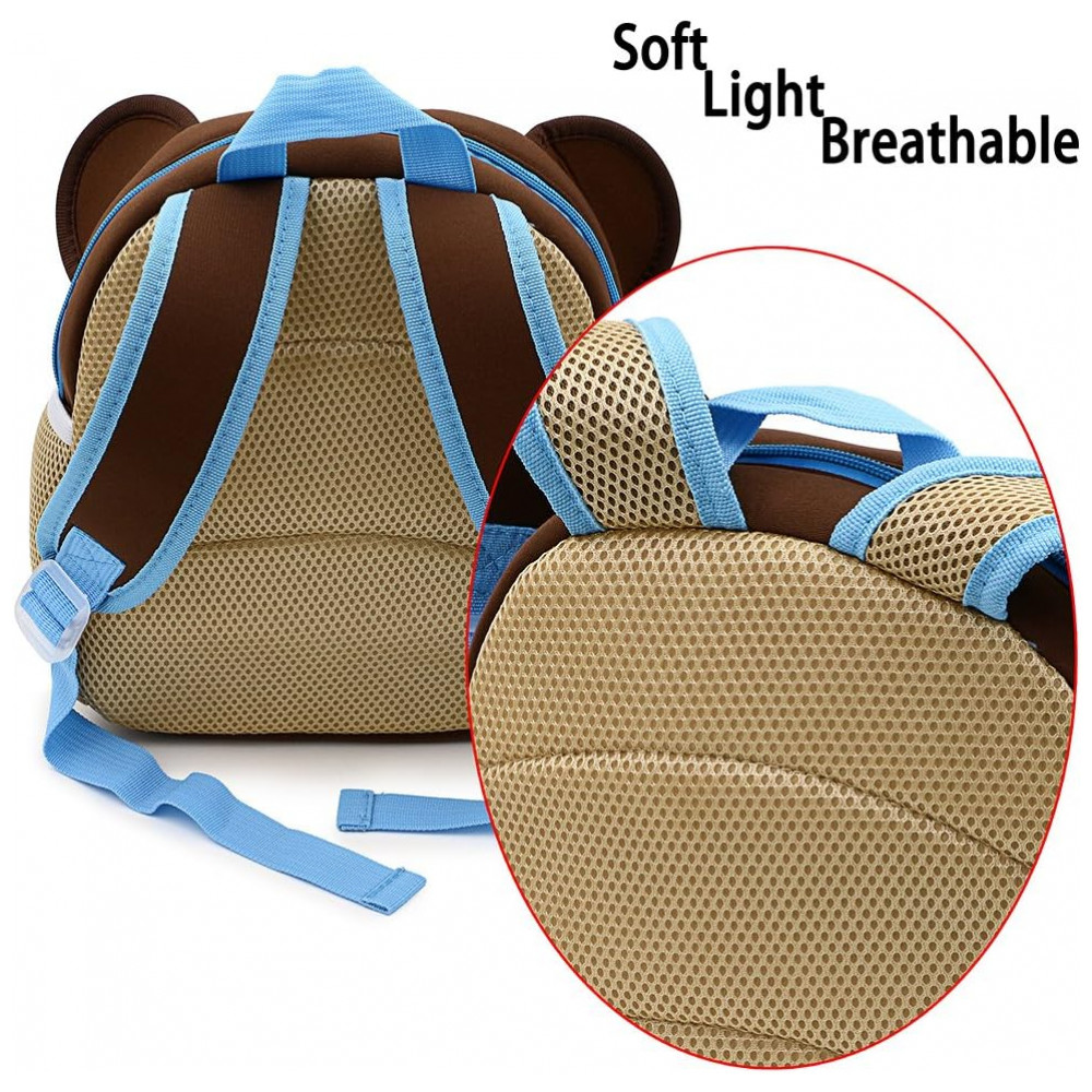 Mochila infantil Hipiwe macaco em neoprene marrom - Imagem 3