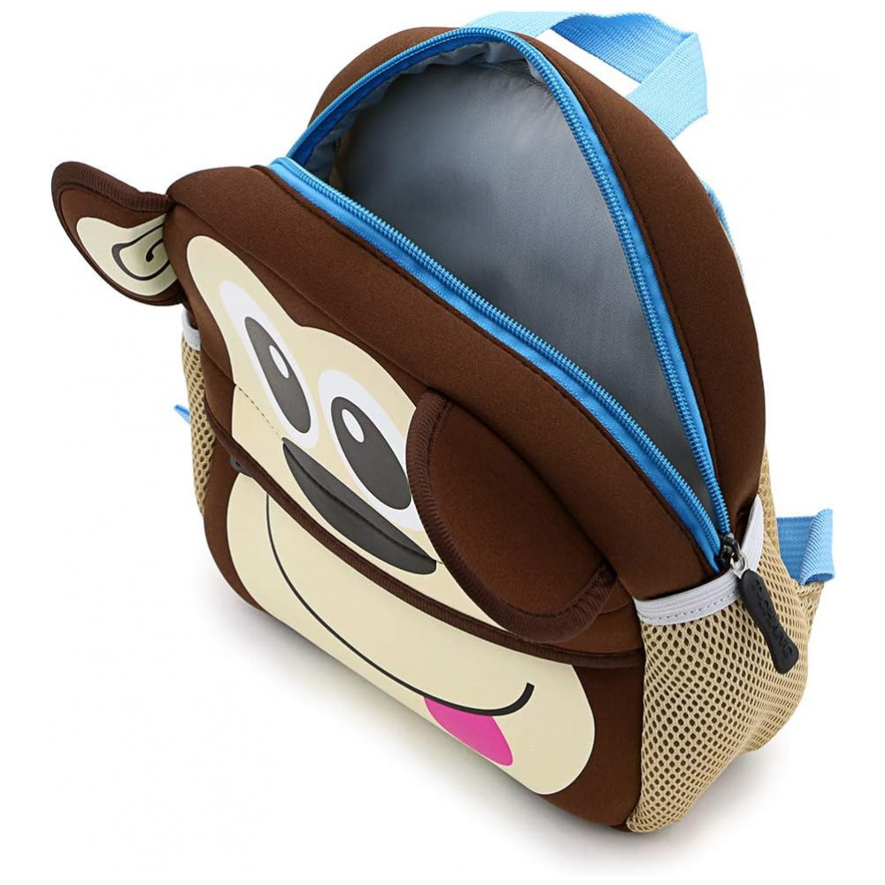 Mochila infantil Hipiwe macaco em neoprene marrom - Imagem 5