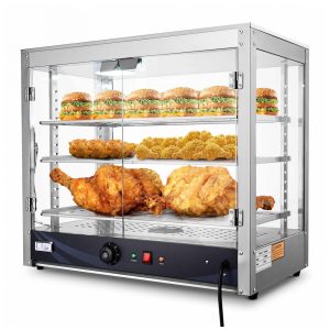 Expositor Aquecedor de Alimentos WeChef 3 Andares Prata Grande Capacidade 800W 110V para Catering