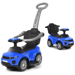 Carrinho de Passeio Infantil com Alça de Proteção Removível e Luzes Sonoras para Crianças de 1 a 3 Anos HONEY JOY Azul