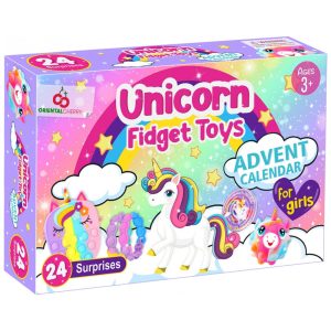 Calendário do Advento 202524 Dias de Brinquedos Sensory Surpresa de Unicórnio para CriançasORIENTAL CHERRY