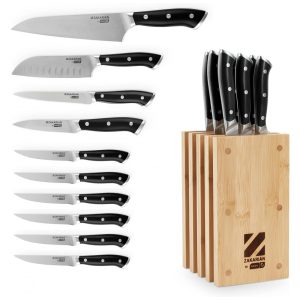 Conjunto de Facas em Aço Inoxidável com Bloco de Bancada 11 Peças DASH Preto