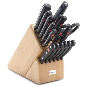 Conjunto de Facas Gourmet 18 Peças Aço Inoxidável WSTHOF 9718 Preto