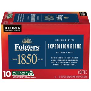 Café torrado médio 1850 da Pioneer 60u FOLGERS COFFEE Marrom
