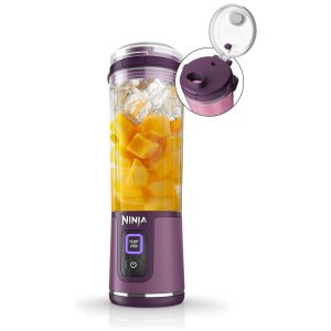 Liquidificador Portátil 530 mL para Vitaminas Recarregável USB 110V Ninja BC151CR Roxo