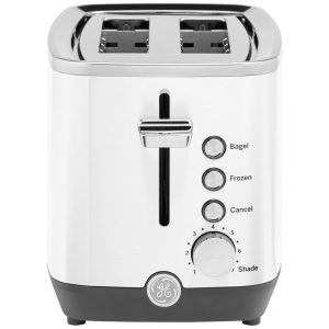 Torradeira GE 2 Fatias Inox Branca com Fendas Largas 7 Níveis de Tostagem e Bandeja de Migalhas Removível 850W 110V
