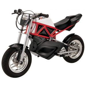 Moto Elétrica Infantil RSF350 Movida à Bateria 36V Atinge 27 km por hora 650W RAZOR Branco