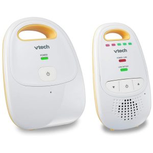 Monitor de Áudio para Bebês com Bateria Recarregável e Som Cristalino de Longo Alcance 110V VTech Amarelo e Branco