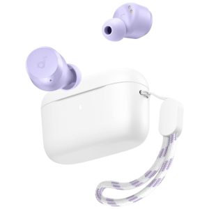 Fones de Ouvido Bluetooth com 28H de Reprodução Resistente à Água e 2 Microfones Soundcore A20i Roxo