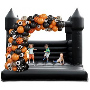 Casa de Saltos Comerciais Preta para Adultos 100 PVC Casa de Saltos Comercial Casa de Saltos para Adultos com Soprador Relunch