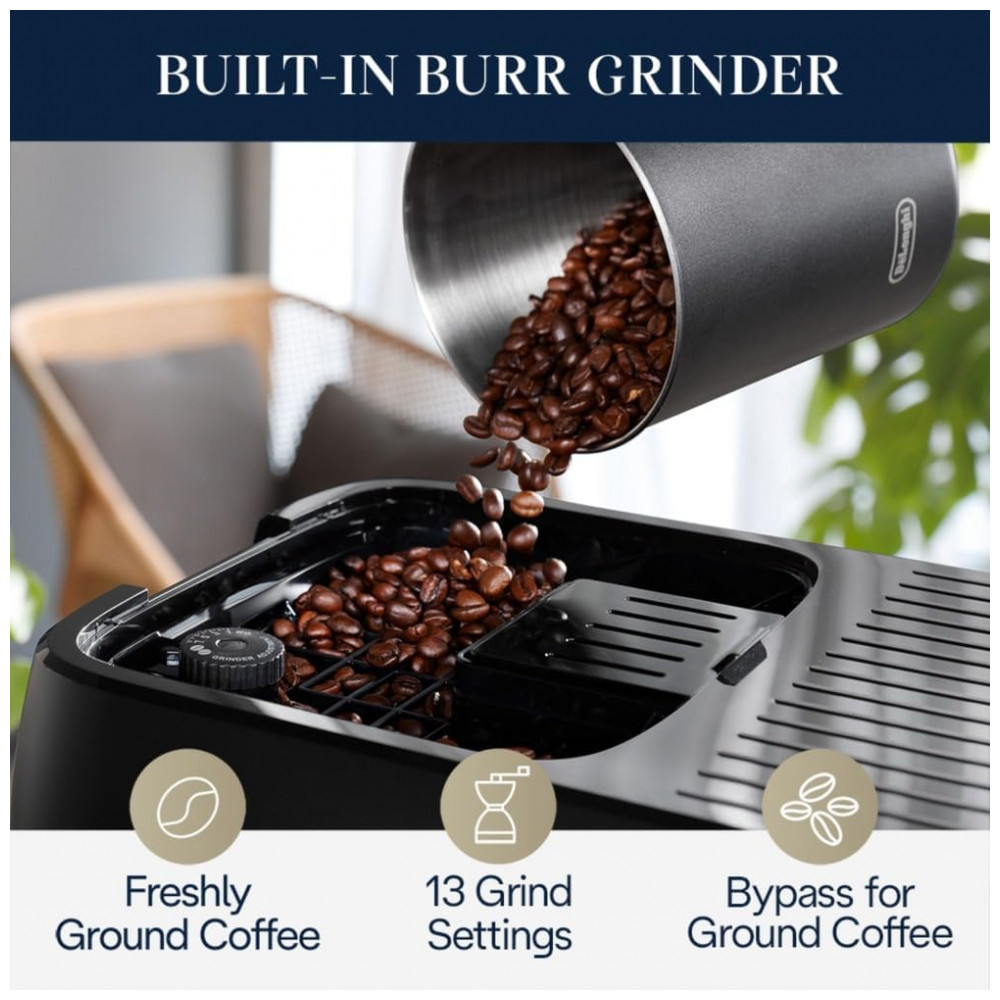 Máquina de Café Espresso Automática DeLonghi Magnifica Plus - Preparo de 18 Receitas com Apenas um Toque, Moedor Integrado, - Imagem 4