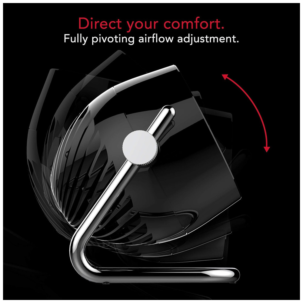 Ventilador Compacto 3 Velocidades e Eixo Pivotante Multidirecional 110V VORNADO CR1 0356 06 Preto - Imagem 5