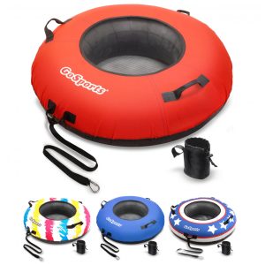 Boia Rebocável para 1 Pessoa Resistente com Capa de Lona Premium GoSports Vermelha