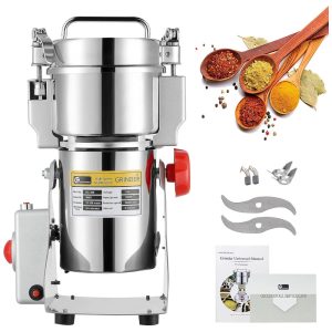 Moedor de Grãos Café Até 300g Alta Velocidade Aço Inox 110v CGOLDENWALL HC 300Y Prateado