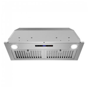 Coifa de embutir 71cm COSMO inox escovado 380 m³/h comando touch filtros permanentes aço inox iluminação LED 110V