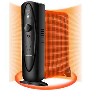 Aquecedor de Cerâmica Elétrico Portátil 5 Configurações 700W 110v HOMELEADER Preto