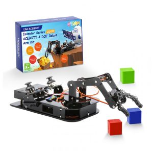 Kit Braço Robótico 4DOF ACEBOTT STEM com Controle por Joystick e Web App Compatível com Arduino e ESP32 Para Crianças e Adultos
