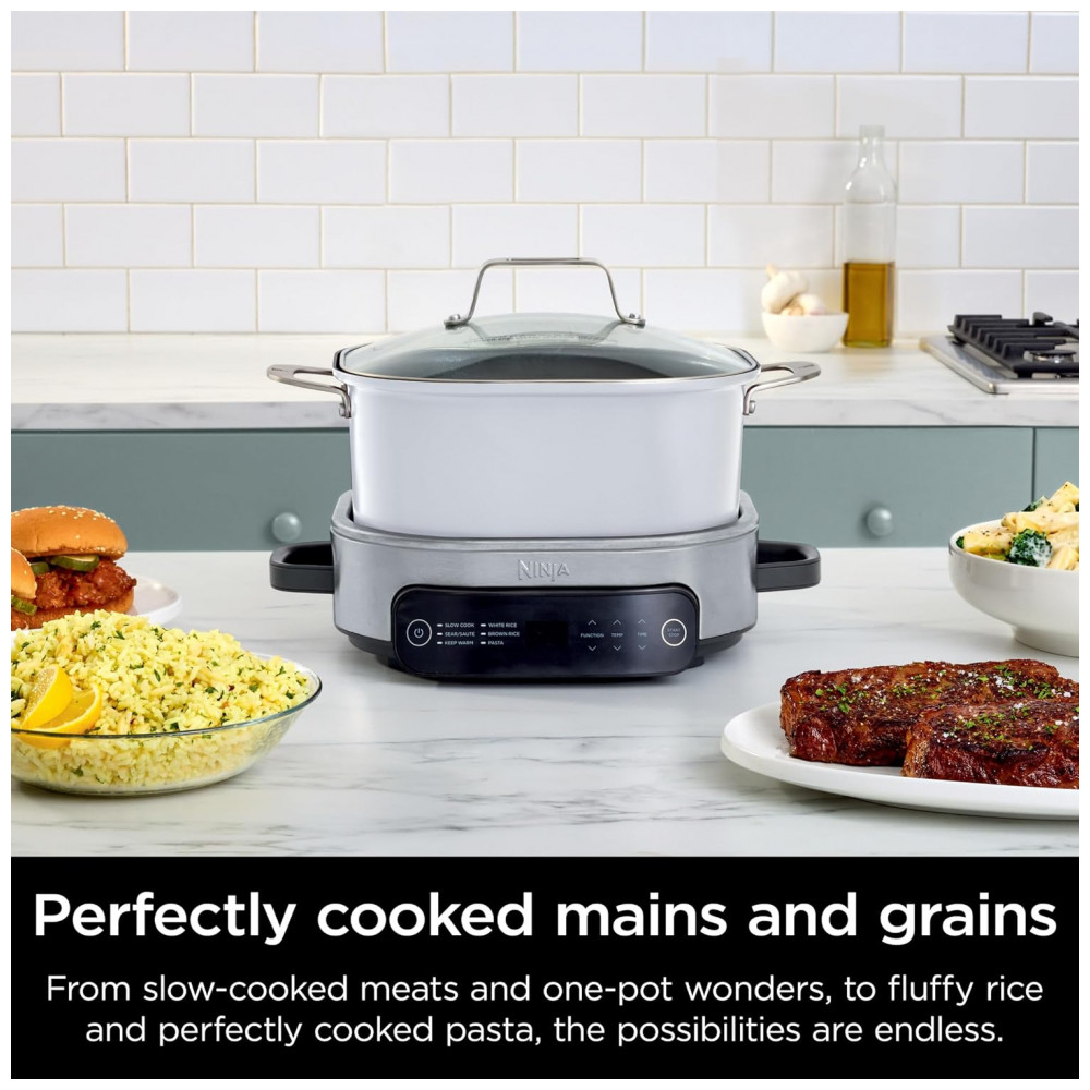 Ninja Foodi 615 litros Possible Cooker 6 em 1 Multi Cooker Branco/Aço Inoxidável - Imagem 2