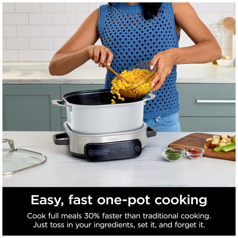 Ninja Foodi 615 litros Possible Cooker 6 em 1 Multi Cooker Branco/Aço Inoxidável - Imagem 3