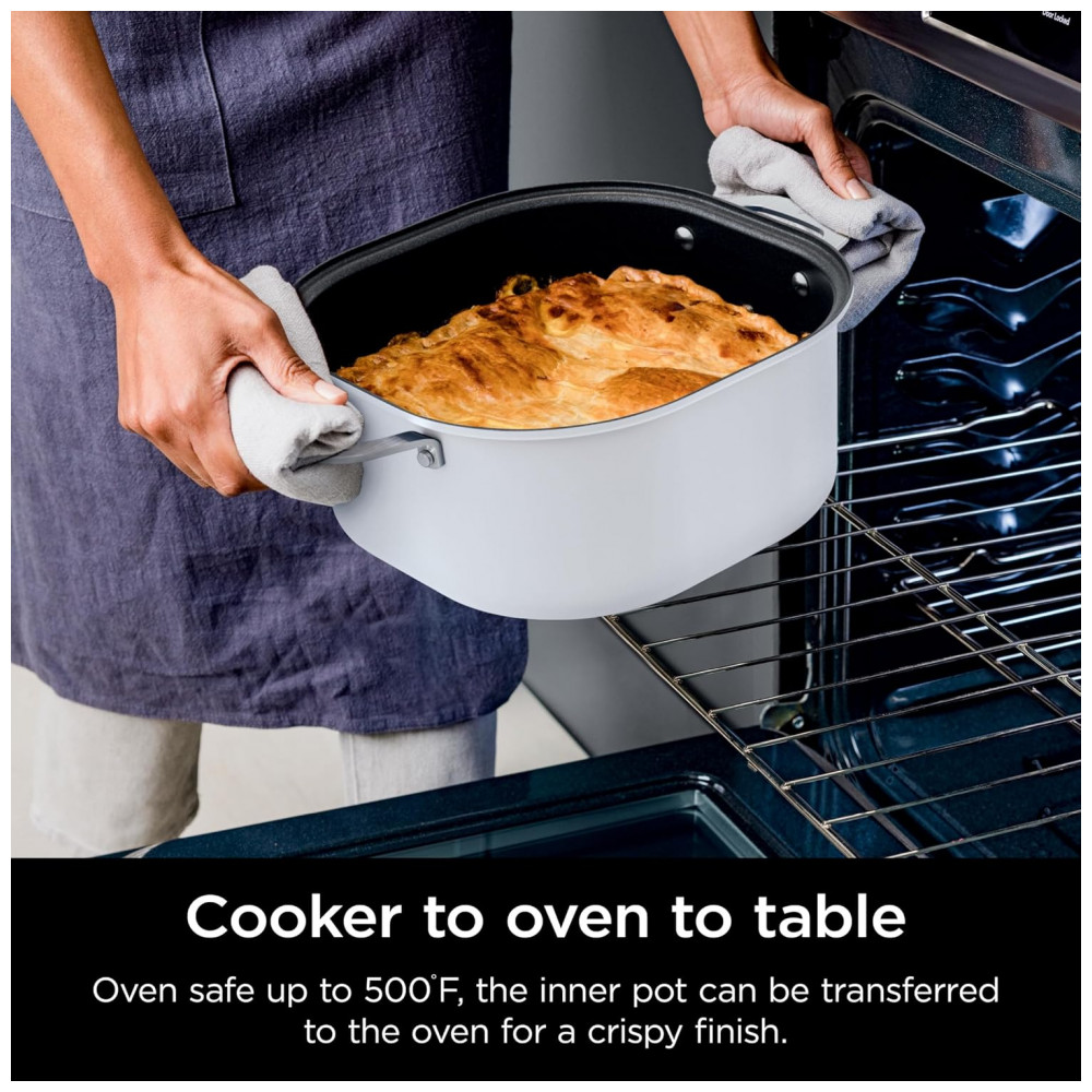 Ninja Foodi 615 litros Possible Cooker 6 em 1 Multi Cooker Branco/Aço Inoxidável - Imagem 4