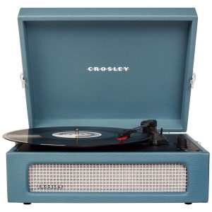 Vitrola Toca Discos 3 Velocidades com USB 45 RPM 110v CROSLEY CR8017B WB Azul