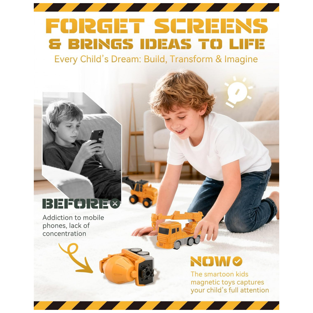 Kit Educativo Magnético – Smartoon Kids, Peças de Montar STEM, Construção Criativa para Crianças - Imagem 3