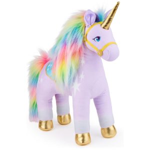 Unicórnio de Pelúcia 38 cm com Detalhes Autênticos para Crianças de 4 Anos ou Mais Academia Unicórnio 6067475 Colorido