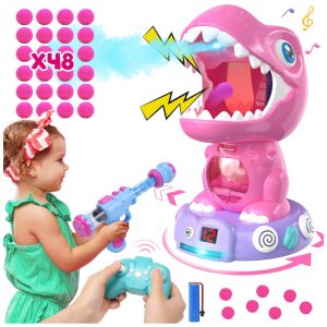 EagleStone Dinossauro Controle Remoto com Tiros Luzes Sons e Efeitos de Fumaça - Brinquedo Interativo Infantil