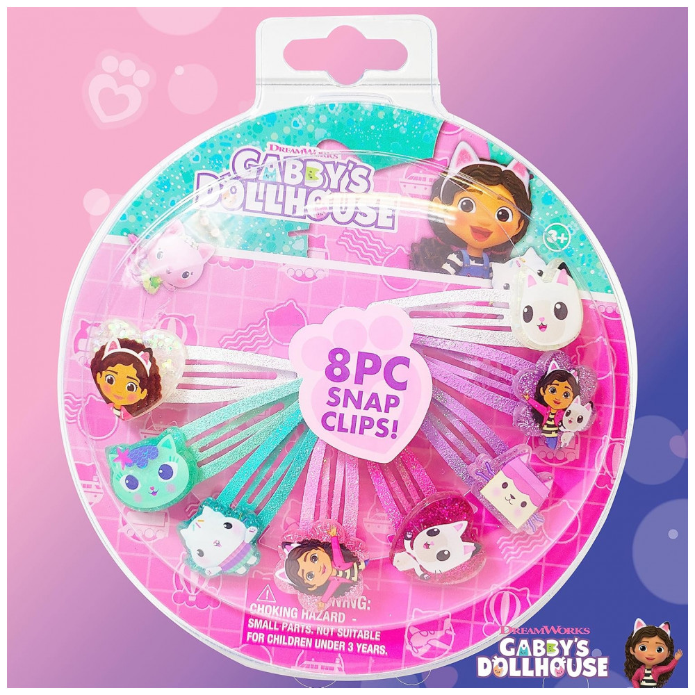 Presilhas de Cabelo Gabbys Dollhouse para Meninas - Kit com 8 Presilhas Coloridas Idade 3+,Luv Her - Imagem 7