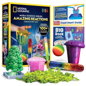 Kit de Química com 45 Experimentos Científicos Incluindo Crescimento e Reações de Cristais National Geographic
