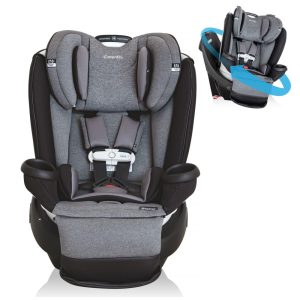 Cadeira de Bebe para Carro com Rotação de 360º e Cresce com Seu Filho Oferecendo 3 Modos de Uso para Crianças de 18 kg a 54 kg Evenflo Cinza