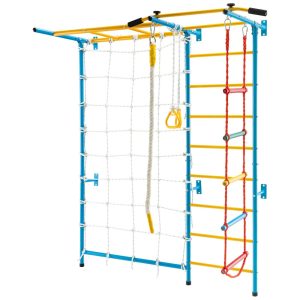 Costzon 7 em 1 Brinquedos de Escalada para Crianças Ginásio Interno para Exercício Conjunto de Parede com Escada de Parede Barra de Pullup Corda